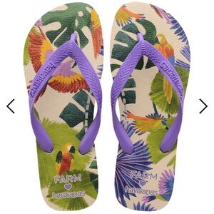 Havaianas Women's Tropical Print Flip Flops - Purple